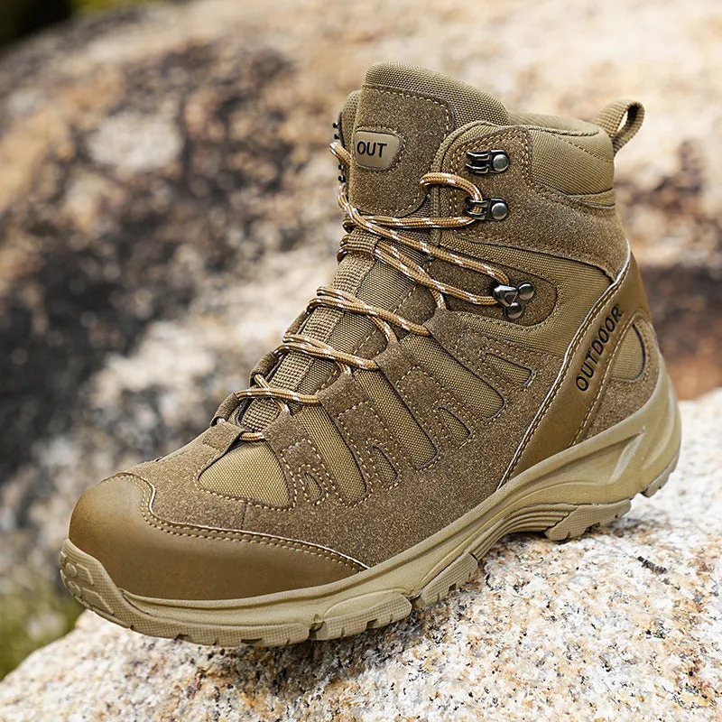 (⏰ Clearance Event 49% OFF) Men's High Top Wide Toe Arch Support Orthopedic Tactical Boots Comfortable Non-slip Durable Hiking Boots