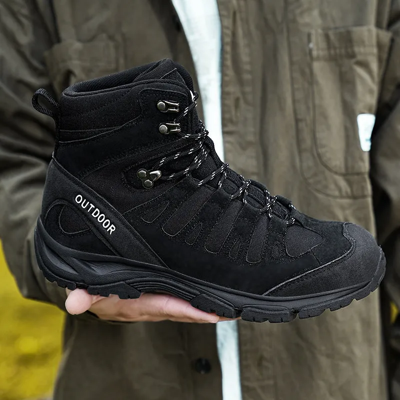 (⏰ Clearance Event 49% OFF) Men's High Top Wide Toe Arch Support Orthopedic Tactical Boots Comfortable Non-slip Durable Hiking Boots