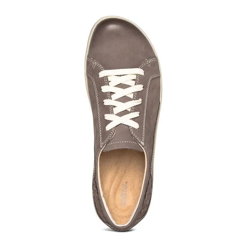 Aetrex Women's Dana Oxford Sneakers- Warm Grey