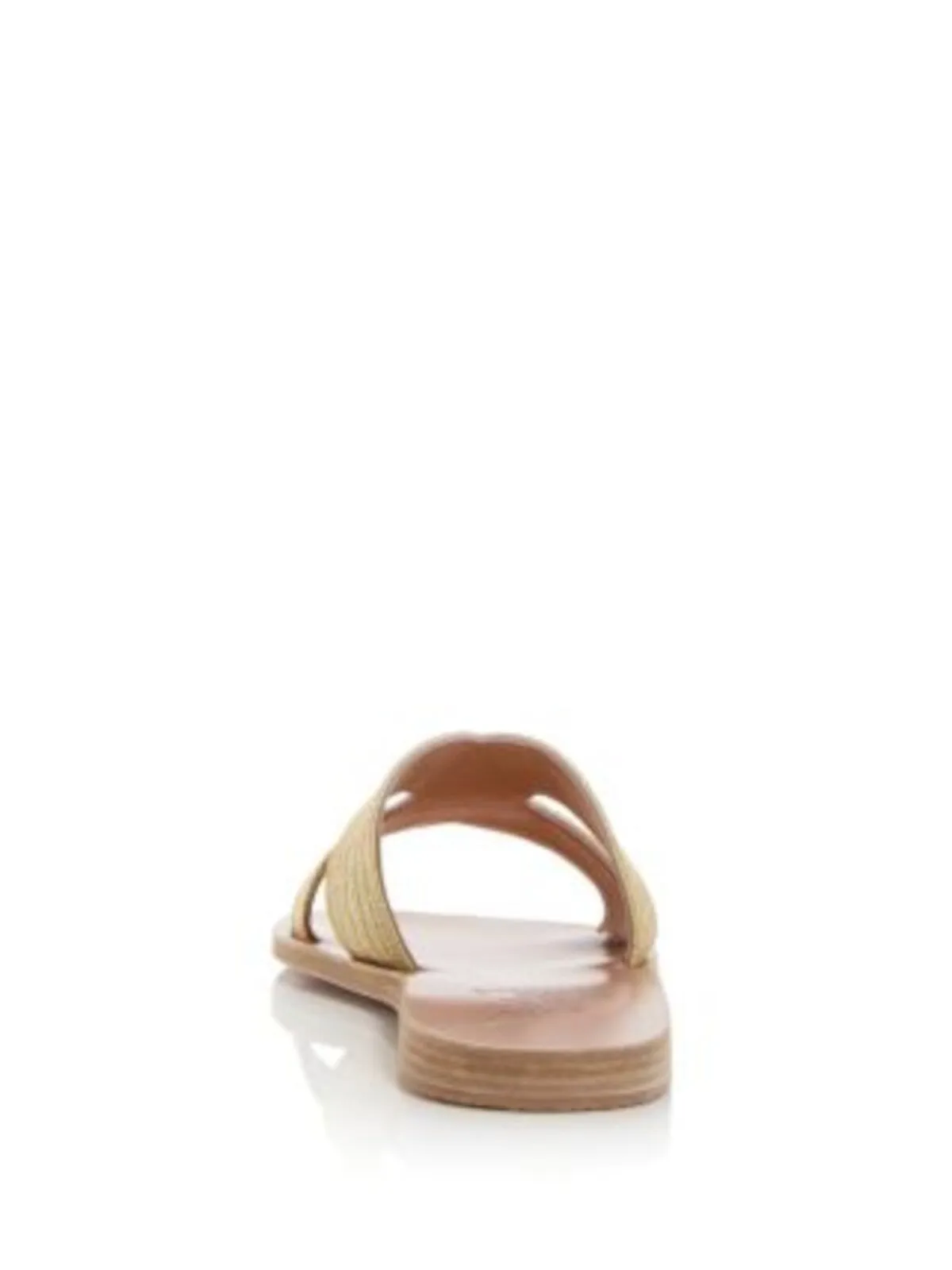 ANCIENT GREEK SANDALS Womens Silver Striped Cut Out Metallic Kentima Round Toe Slip On Leather Slide Sandals Shoes