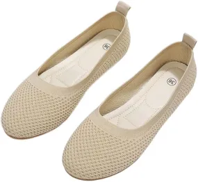 Ballet Flats Shoes for Women Fashion Square Toe Slip on Flat Shoe Cute Breathable Dressy Workout Hiking Sandals Footwear