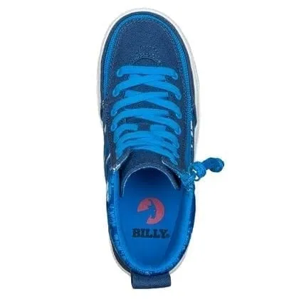 Billy Footwear Kid's Boys High Top Sneakers- Blue Sharks