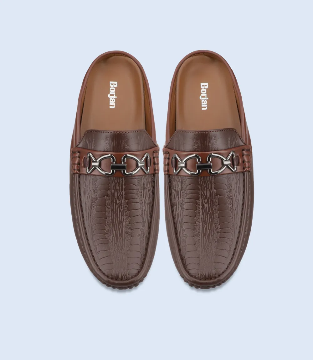 BM6683-COFFEE-Men Mules