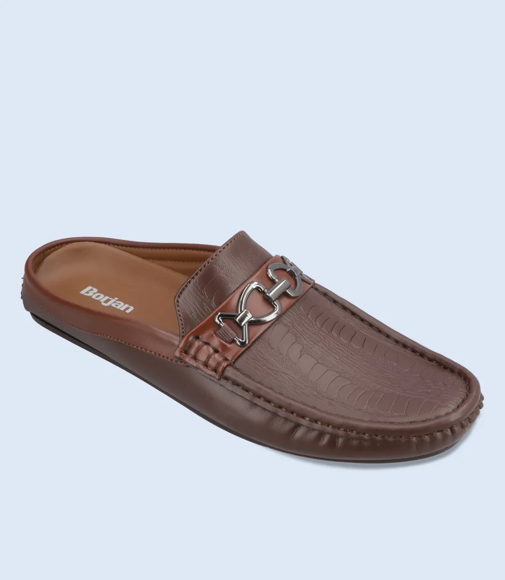 BM6683-COFFEE-Men Mules