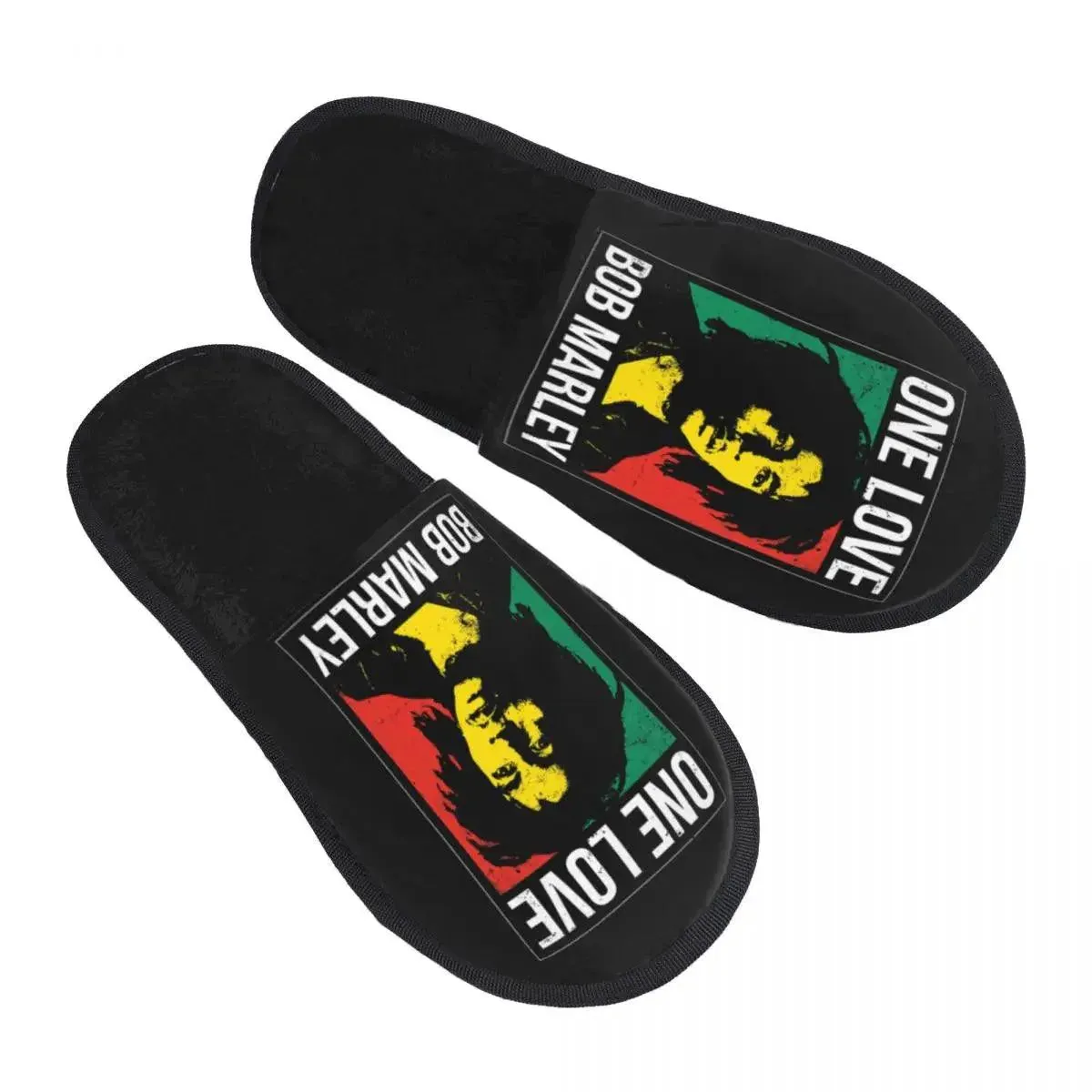 Bob Marley Comfort Scuff Slippers – Memory Foam Indoor House Shoes for Women