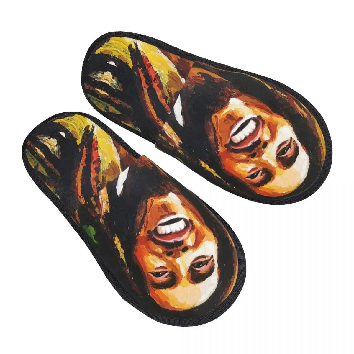 Bob Marley Comfort Scuff Slippers – Memory Foam Indoor House Shoes for Women