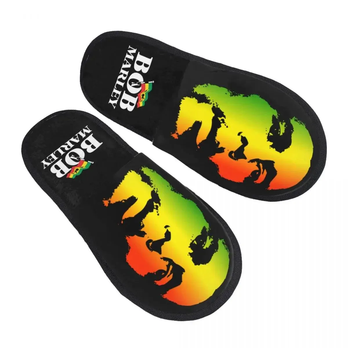 Bob Marley Comfort Scuff Slippers – Memory Foam Indoor House Shoes for Women