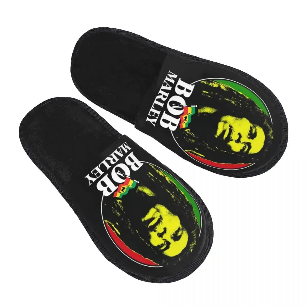 Bob Marley Comfort Scuff Slippers – Memory Foam Indoor House Shoes for Women