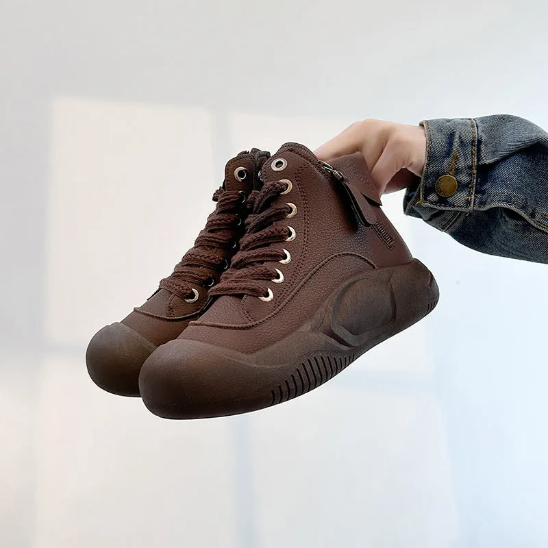 Bootara 2025 Autumn/Winter High-Top Sneakers for Women, Trendy & Versatile Casual Platform Shoes, Comfortable Stylish Fashionable Streetwear, Breathable and Durable