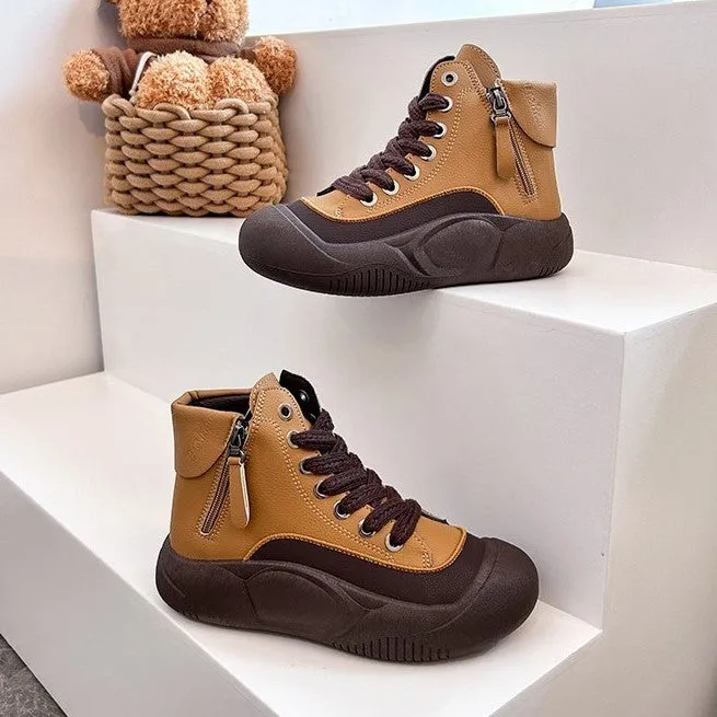 Bootara 2025 Autumn/Winter High-Top Sneakers for Women, Trendy & Versatile Casual Platform Shoes, Comfortable Stylish Fashionable Streetwear, Breathable and Durable