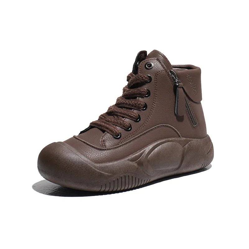 Bootara 2025 Autumn/Winter High-Top Sneakers for Women, Trendy & Versatile Casual Platform Shoes, Comfortable Stylish Fashionable Streetwear, Breathable and Durable