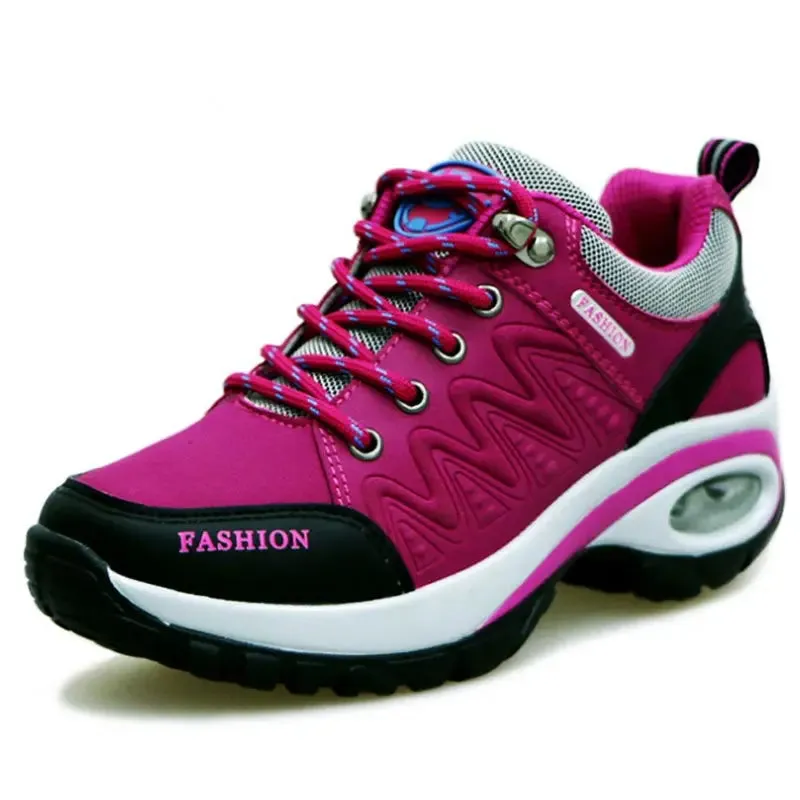 Boots: Air Cushioned Sneakers. Platformed. Comfortable Lace-up. Various Colors.
