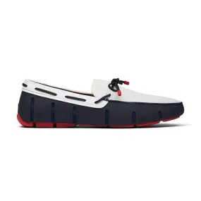 Braided Lace Loafer (Navy   Red   White)