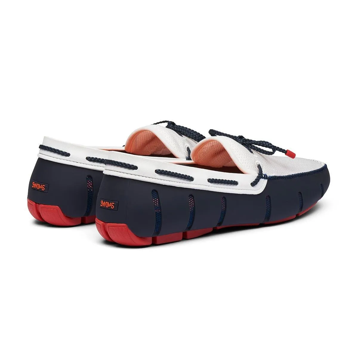 Braided Lace Loafer (Navy   Red   White)
