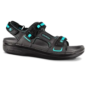 Cambrian Women's Marina Walking Sandals- Black/ Blue