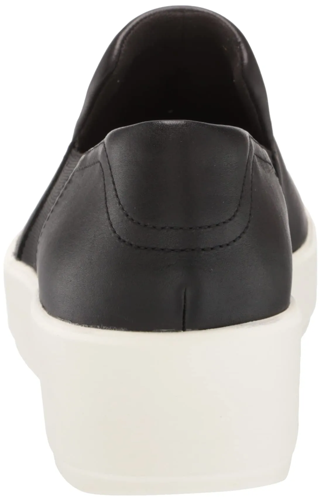 Clarks Layton Band Black Leather White Platform Slip On Wedge Platform Sneakers