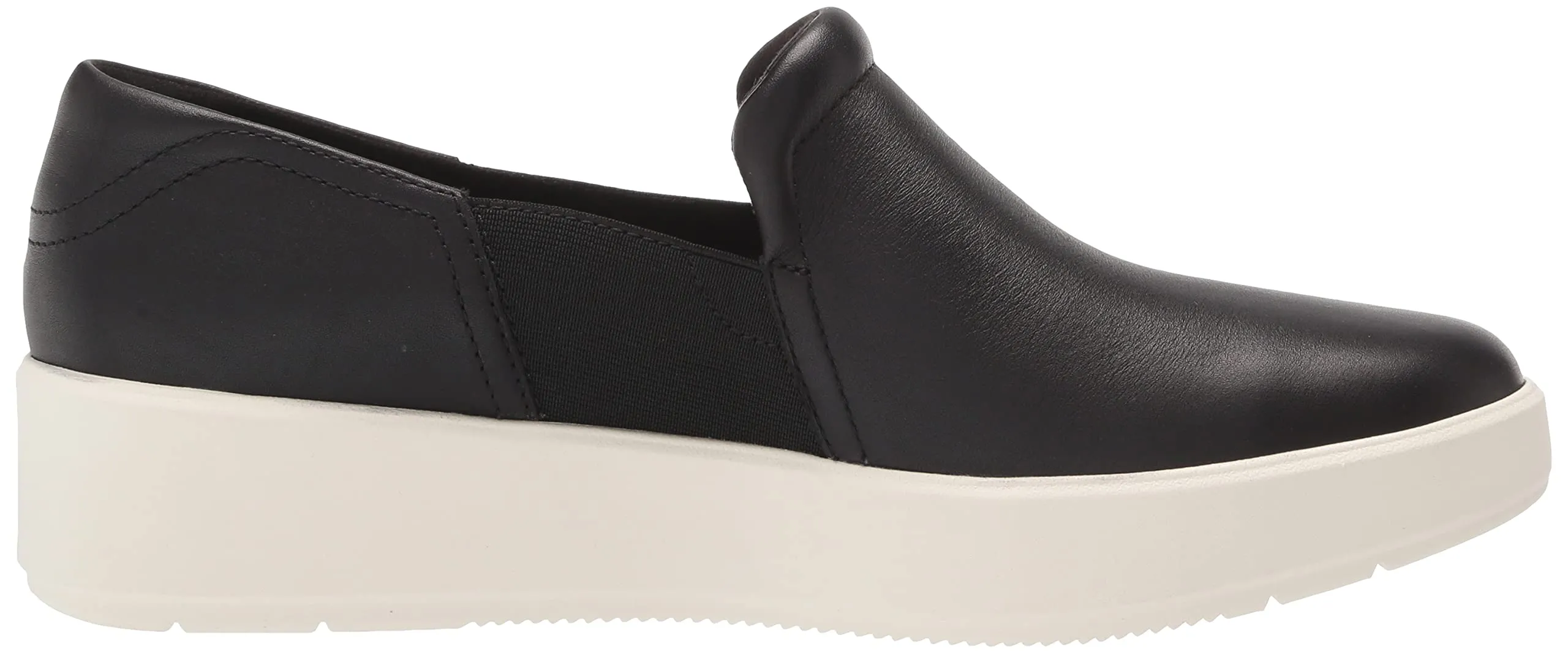 Clarks Layton Band Black Leather White Platform Slip On Wedge Platform Sneakers