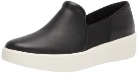 Clarks Layton Band Black Leather White Platform Slip On Wedge Platform Sneakers