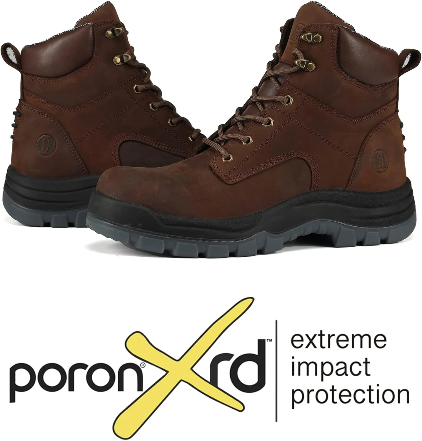 CONRAD Men's EH 6" Soft Toe/Composite Toe Slip Resistant Waterproof Anti-Puncture Work Boots, Durable & Breathable