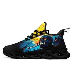 Corporate Gifts,Personalized Gothic Sneakers, Custom Skull Mesh Shoes, Comfortable Walk Shoes, Gym Shoes