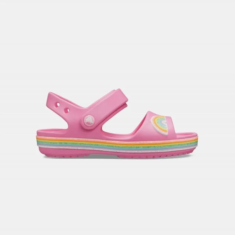 Crocs Preschool Crocband Imagination Sandal 206145-669 - סנדל קרוקבנד קשת בענן בצבע ורוד