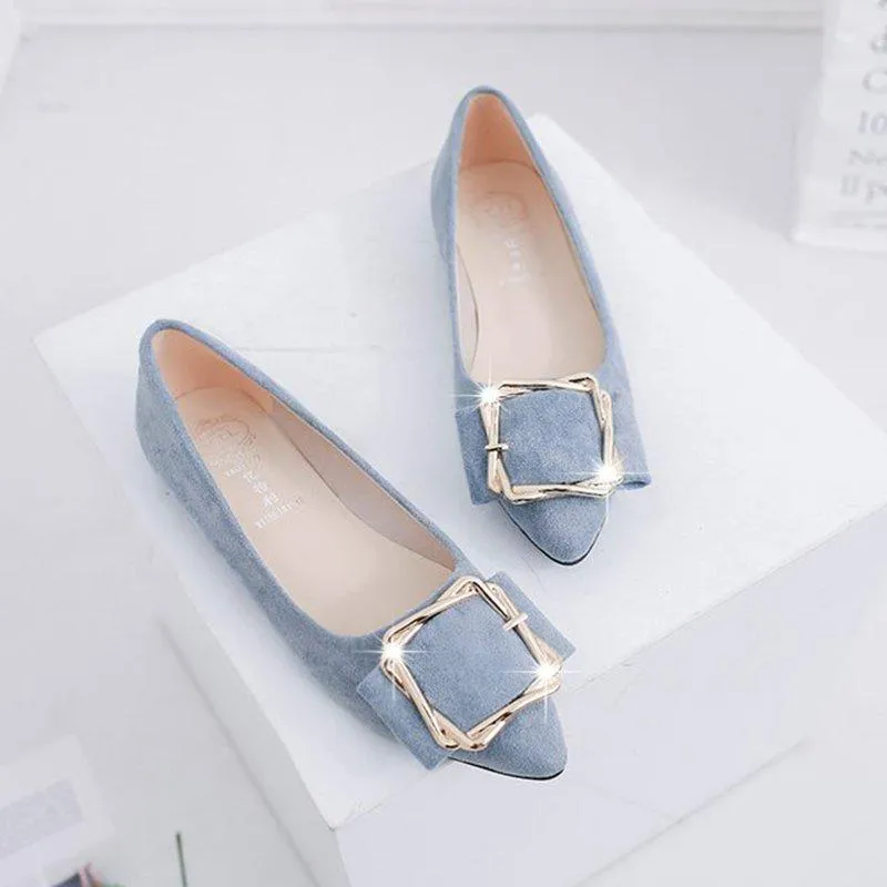 Daily Suede Pointed Toe Elegant Flats