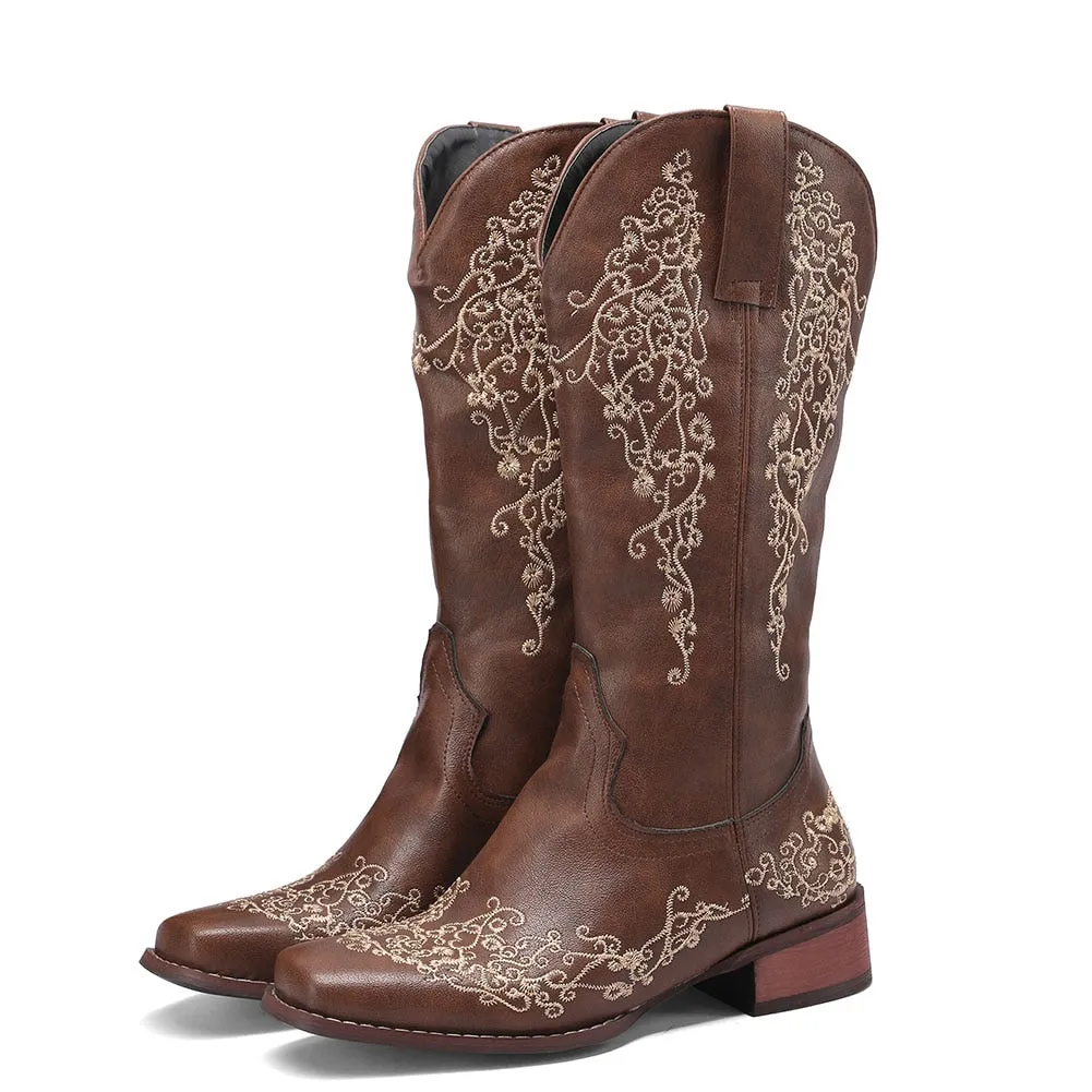 Dalila Embroidery Cowboy Boots