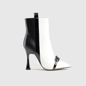 Dress Ankle Boots Black/White Car019