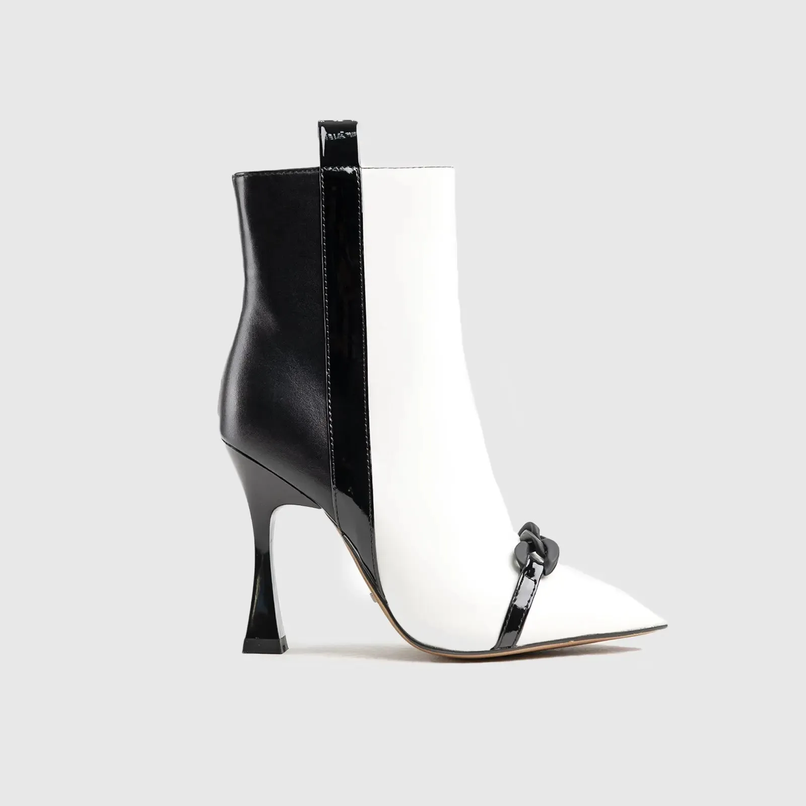 Dress Ankle Boots Black/White Car019