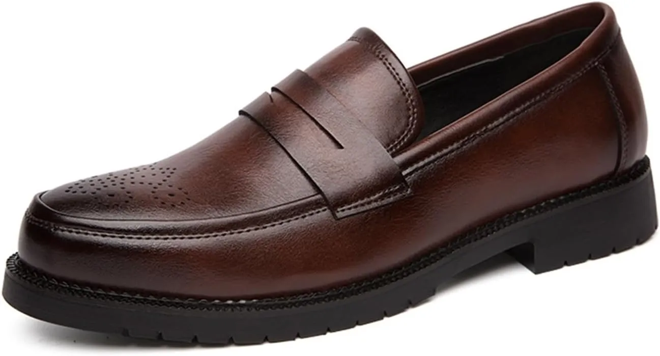 Dress Shoes for Men Men's Classic Height Increasing Loafers Stylish Dress Shoes for Casual and Party Wear