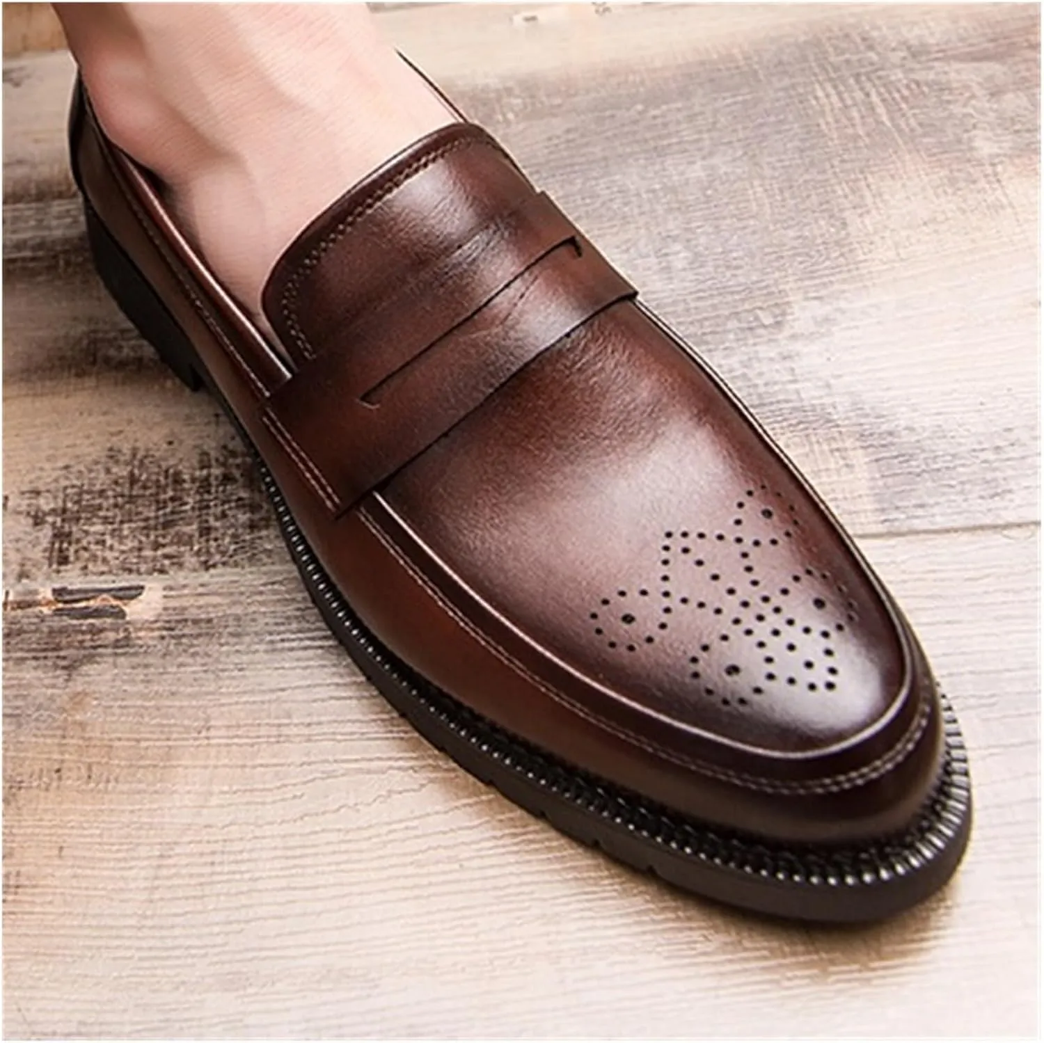 Dress Shoes for Men Men's Classic Height Increasing Loafers Stylish Dress Shoes for Casual and Party Wear