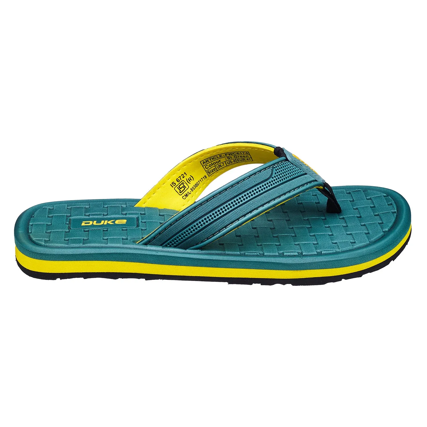Duke Men Textured Thong Flipflops (FWC6174)