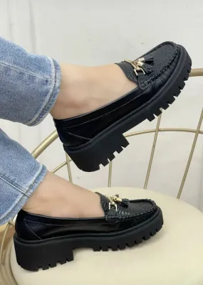 Elegant Midnight Black Loafers