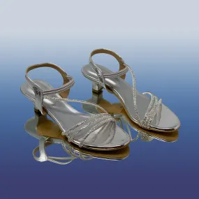 Elegant Silver Strappy Heels 👡
