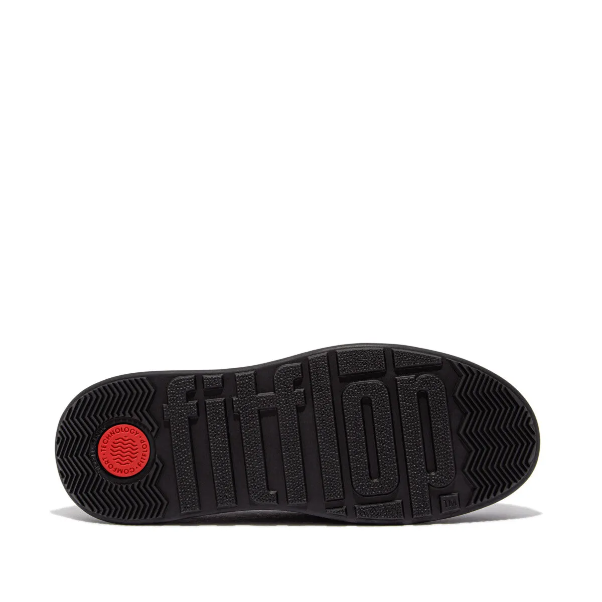 F-MODE Padded-Detail Leather Flatform Loafers