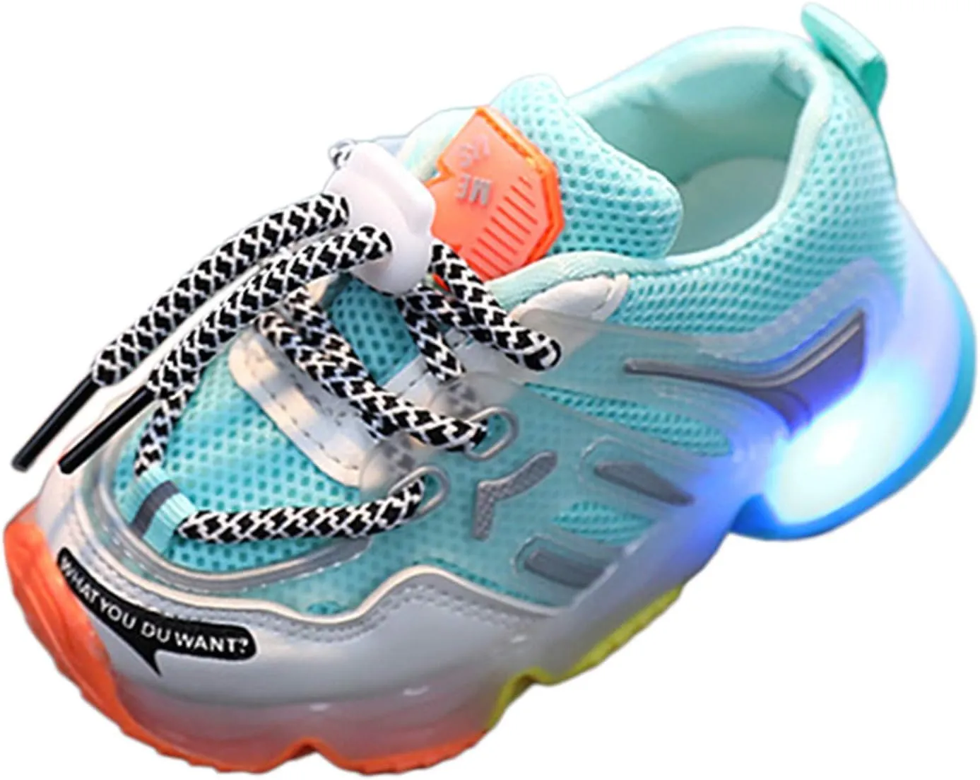 Fashion Trainers LED Breathable Luminous Sneakers for 15M-6Years Little Kids Toddler Baby Girls Boys Light Up Crib Shoes