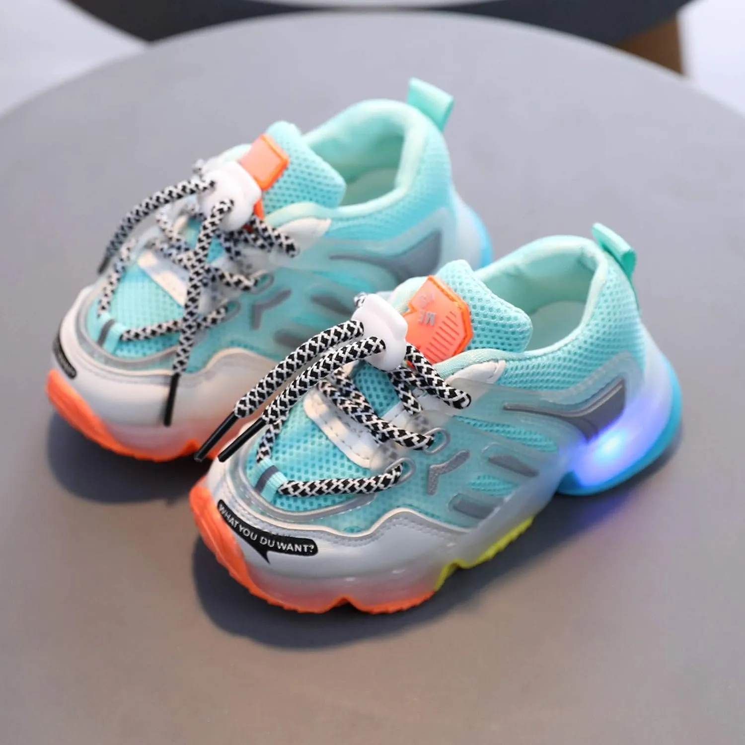 Fashion Trainers LED Breathable Luminous Sneakers for 15M-6Years Little Kids Toddler Baby Girls Boys Light Up Crib Shoes
