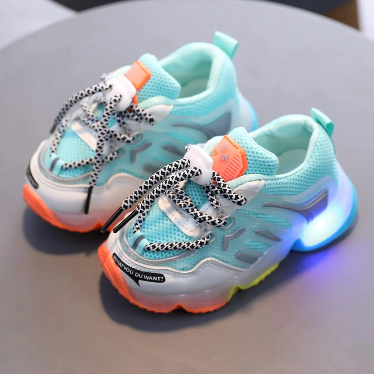 Fashion Trainers LED Breathable Luminous Sneakers for 15M-6Years Little Kids Toddler Baby Girls Boys Light Up Crib Shoes