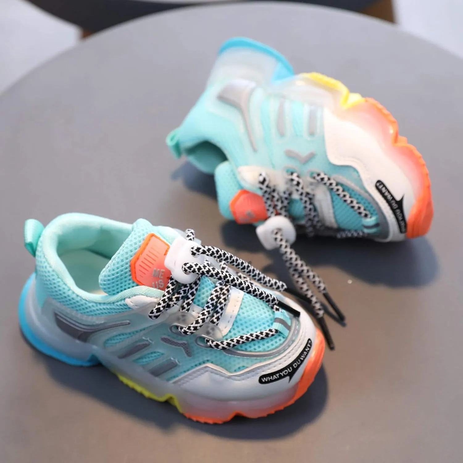 Fashion Trainers LED Breathable Luminous Sneakers for 15M-6Years Little Kids Toddler Baby Girls Boys Light Up Crib Shoes