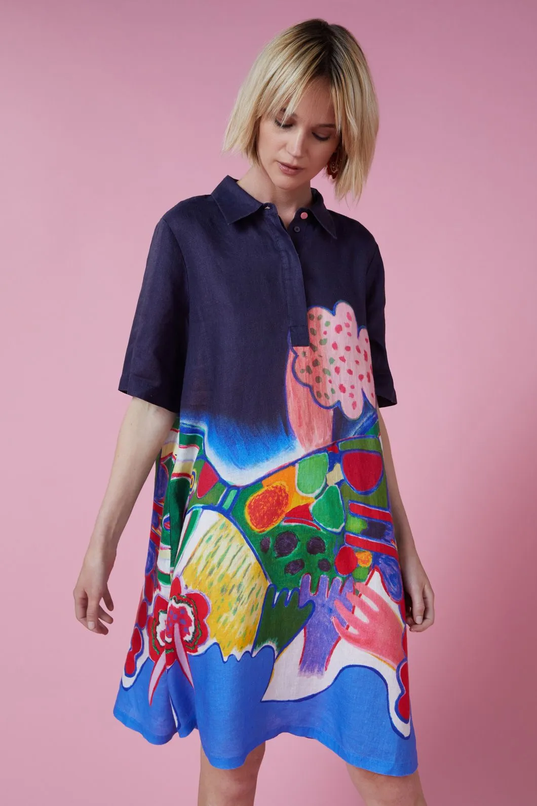 Femme Oiseau Shirt Dress
