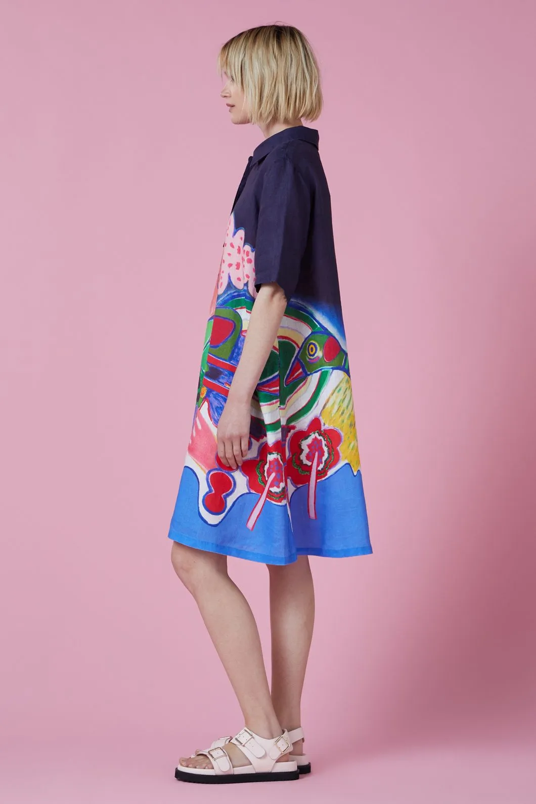 Femme Oiseau Shirt Dress