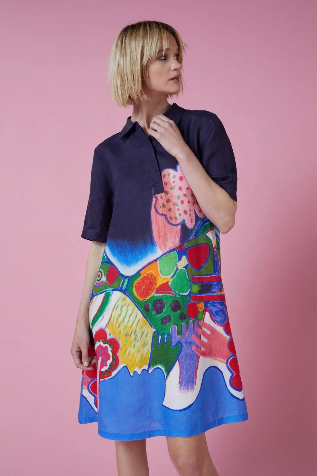 Femme Oiseau Shirt Dress