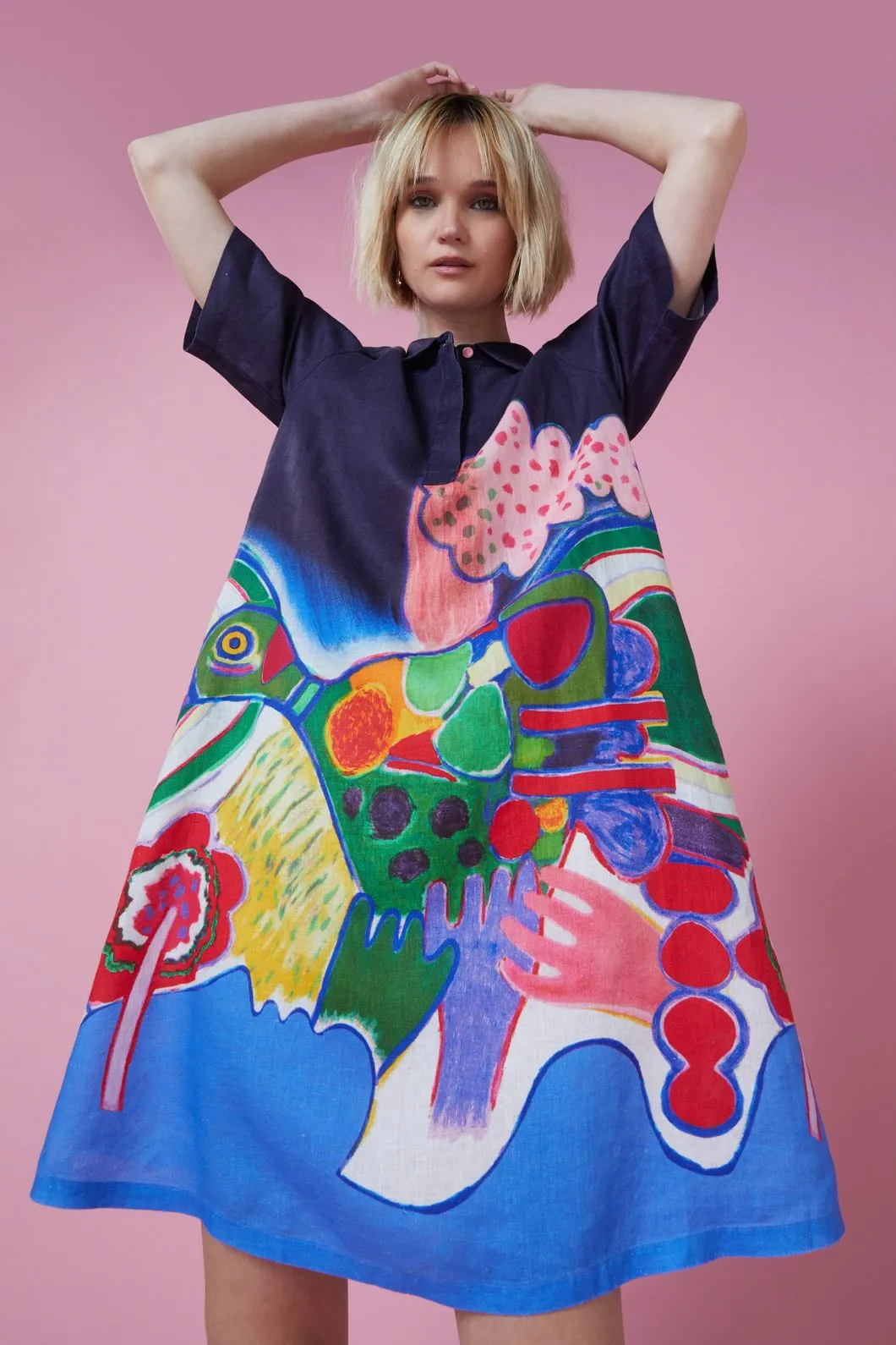 Femme Oiseau Shirt Dress