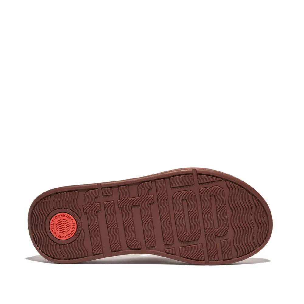 Fitflop Crochet Flatform Toe-Post Sandals Brown