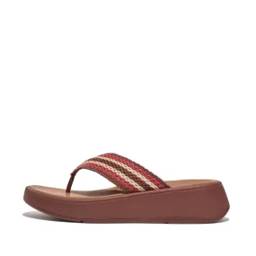 Fitflop Crochet Flatform Toe-Post Sandals Brown
