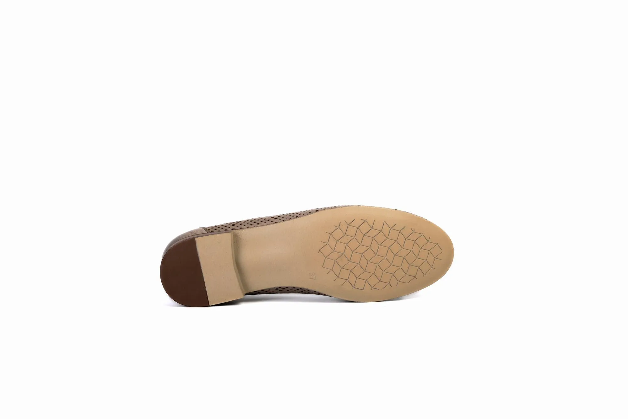 FOOT FEDERATION OPENWORK FLAT WOMEN'S SHOE MINK GRAY