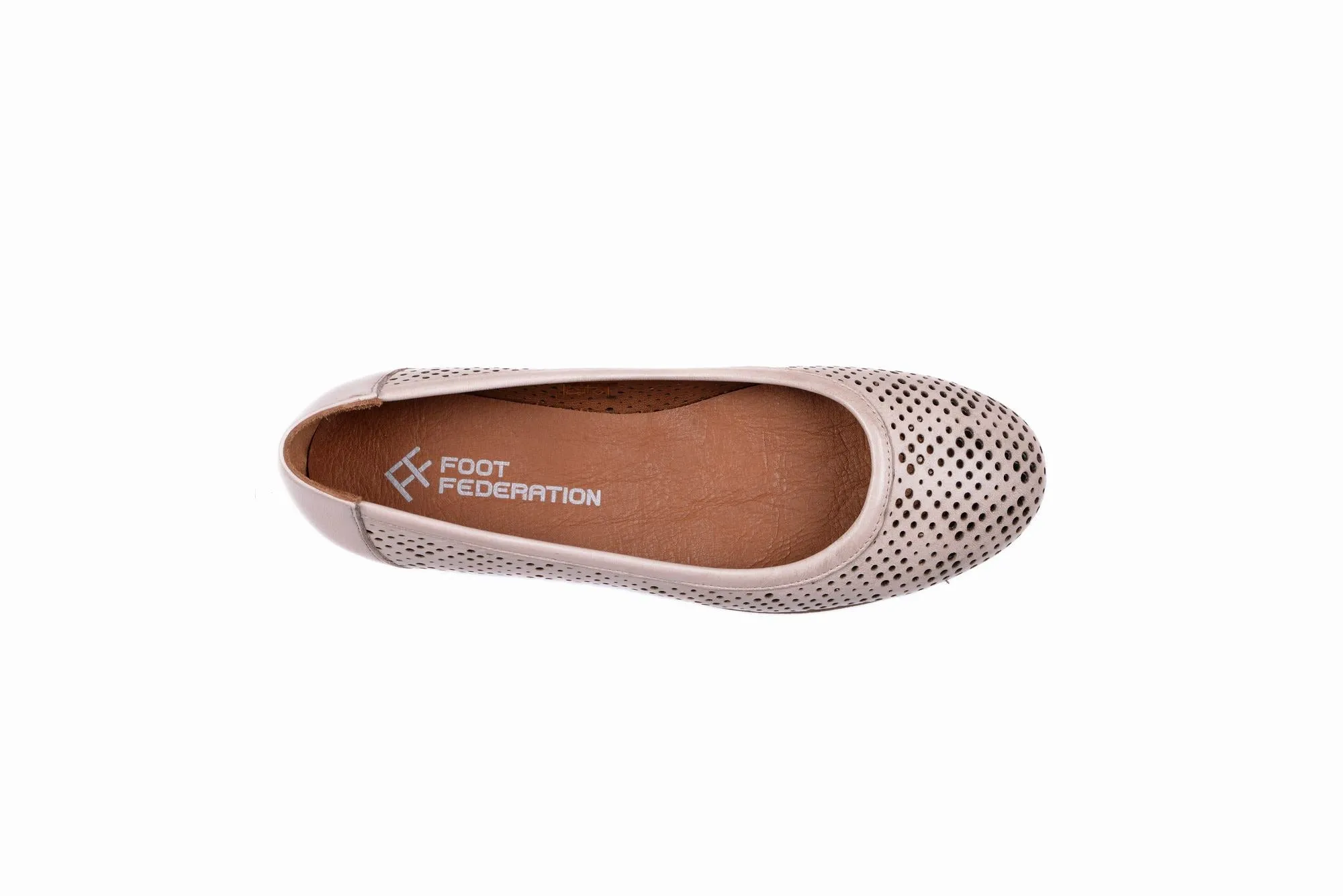 FOOT FEDERATION OPENWORK FLAT WOMEN'S SHOE POWDER PINK