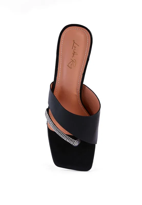 GOFLY  -  Red LOW HEEL SANDALS FOR WOMEN