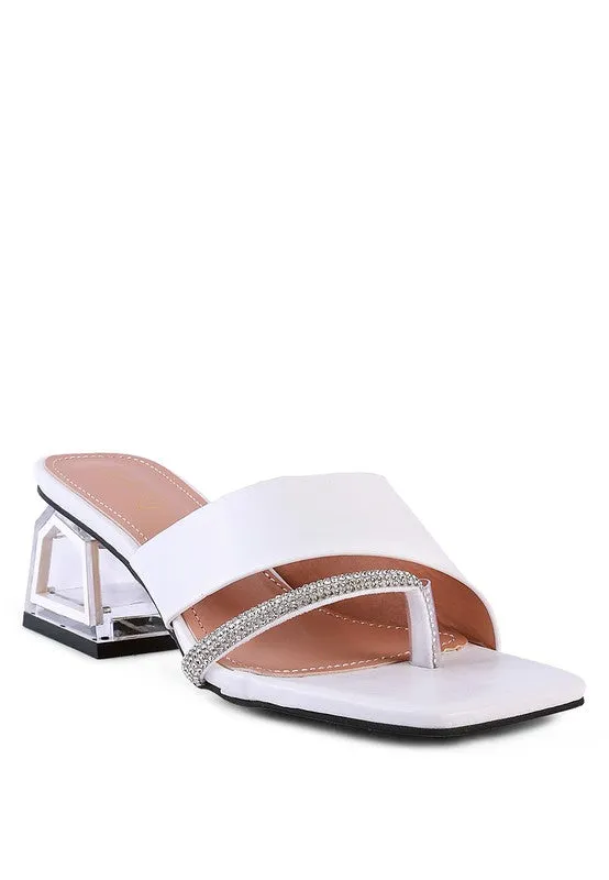 GOFLY  -  Red LOW HEEL SANDALS FOR WOMEN