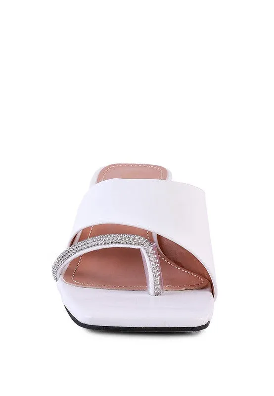 GOFLY  -  Red LOW HEEL SANDALS FOR WOMEN